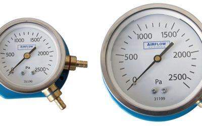 Zeigermanometer mit Messbereich bis 2.500 Pa